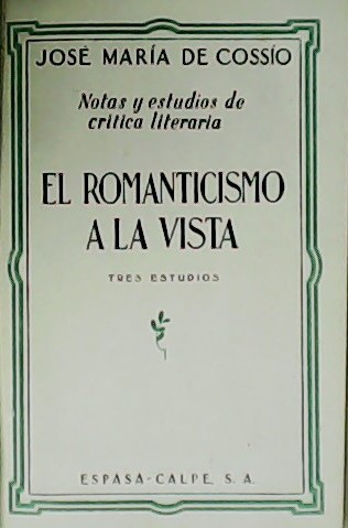 El Romanticismo a la vista Tres Estudios Notas y estudios …