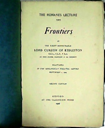 Frontiers. Delivered in the Sheldonian Theatre, Oxford november 2, 1907.