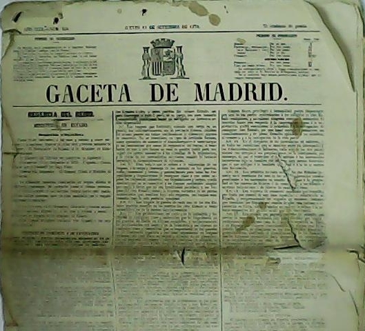 GACETA DE MADRID. Año CCIX. Núms. 258, 259, 260, 261, …