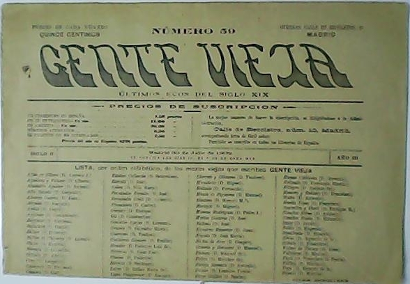 GENTE VIEJA. Últimos ecos del siglo XIX. Siglo II, año …