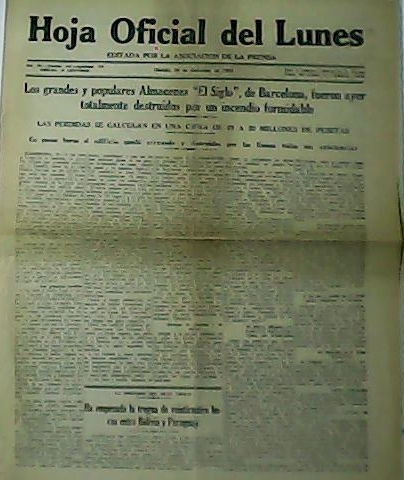 HOJA OFICIAL DEL LUNES. Año III. Nº110.