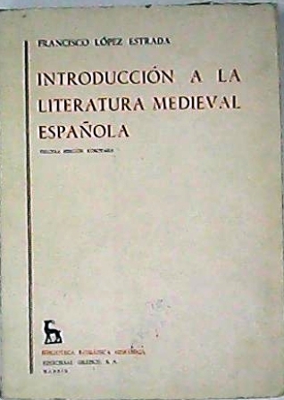 Introducción a la literatura medieval española.