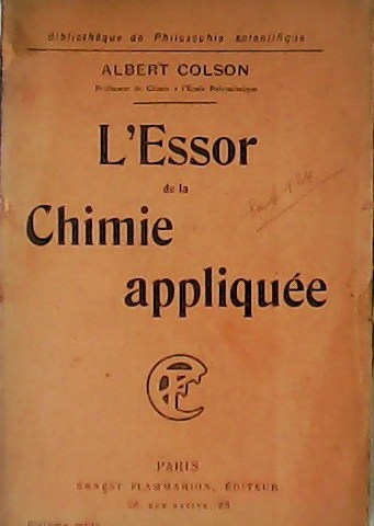L´Essor de la Chimie appliquée.