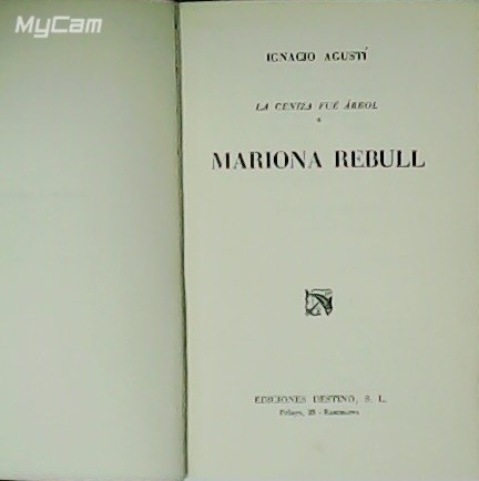 La ceniza fué árbol. Mariona Rebull.