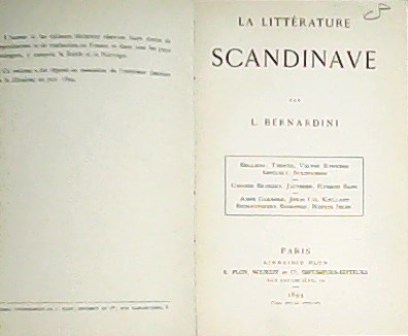 La Littérature Scandinave.