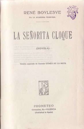 La señorita Cloque. Novela. Versión de Germán Gómez de la …