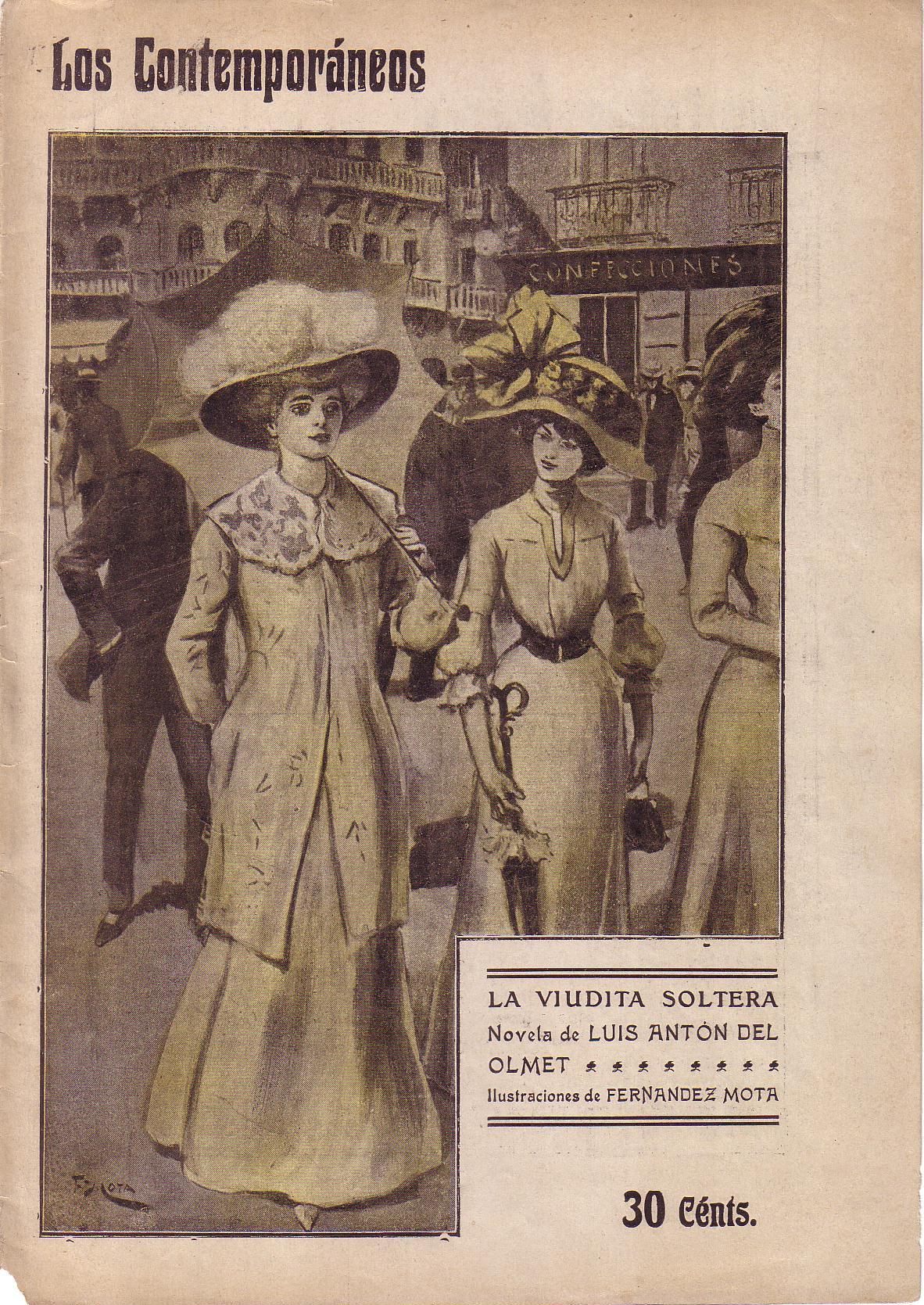 La viudita soltera. Ilustr. de F. Mota.