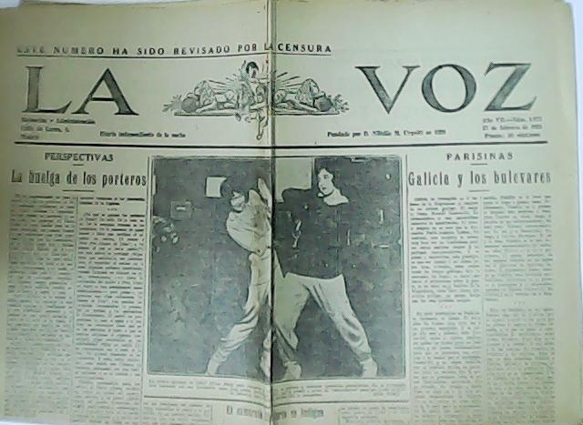 LA VOZ. Diario independiente de la noche. Año VII. Nº1.672.