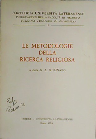 Le Metodologie della ricerca religiosa.