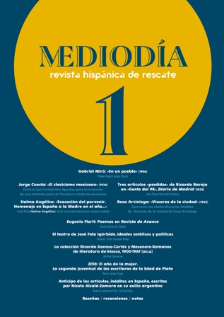 Mediodía. Revista hispánica de rescate: literatura y crítica.- Nº1 Dirigida …