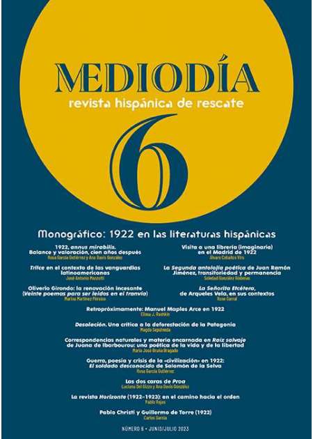 Mediodía. Revista hispánica de rescate: literatura y crítica. Nº6. Junio/Julio …