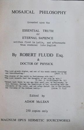 MOSAICAL PHILOSOPHY. Grounded upon the Essential Truth or Eternal Sapience.� …