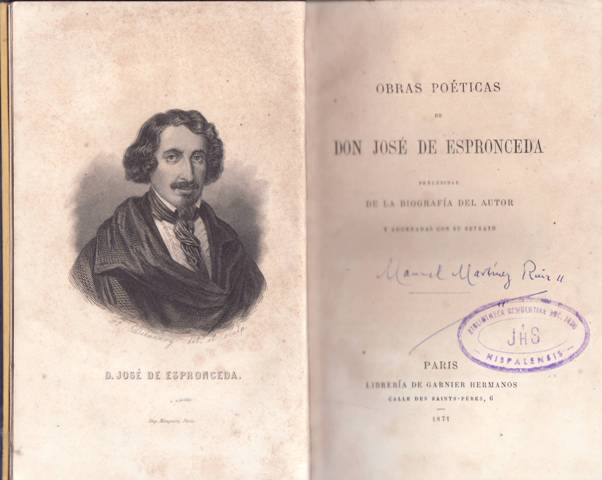 Obras poéticas de Don José de Espronceda. Precedidas de la …