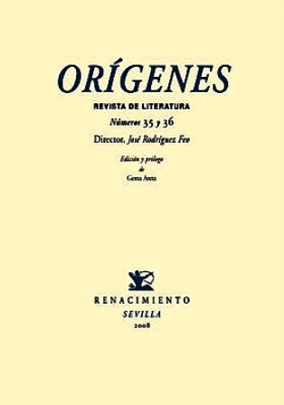 ORÍGENES. Revista de literatura. Números 35 y 36. Colaboran: Vicente …