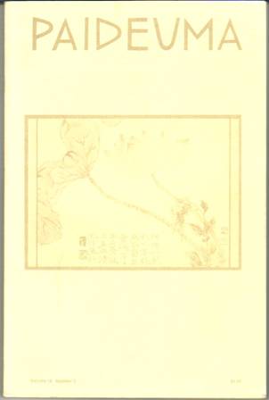 PAIDEUMA. Volume 18, number 3. A Journal Devoted to Ezra …