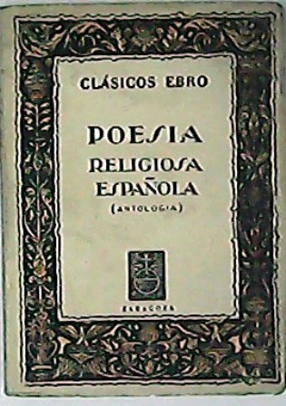 Poesía religiosa española. Antología.