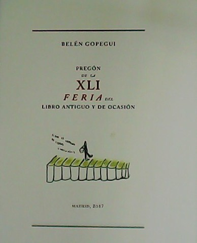 Pregón de la XLI Feria del libro antiguo y de …