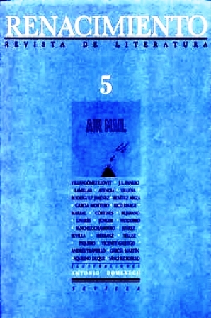 RENACIMIENTO, nº5.- Revista de Literatura. Director: Felipe Benítez Reyes. Colaboran: …