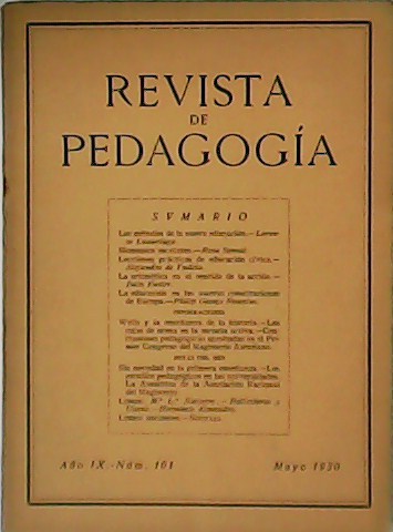 Revista de Pedagogía. Año IX. Nº 101. Colaboran: Lorenzo Luzuriaga, …