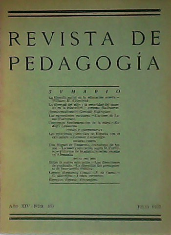 Revista de Pedagogía. Año XIV. Nº 163. Colaboran: William H. …