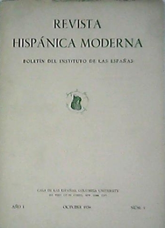 REVISTA HISPÁNICA MODERNA, Año I, nº1. Boletín del Instituto de …