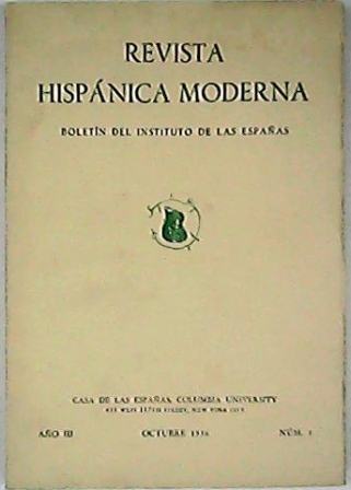 REVISTA HISPÁNICA MODERNA, Año III, nº1. Boletín del Instituto de …