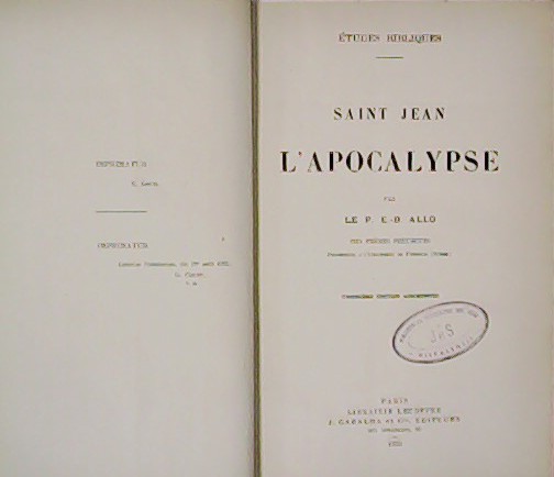 Saint Jean. L´Apocalypse.