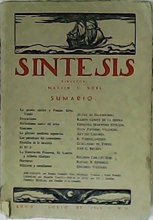 SÍNTESIS. Artes, Ciencias y Letras. Año II. Nº 14.