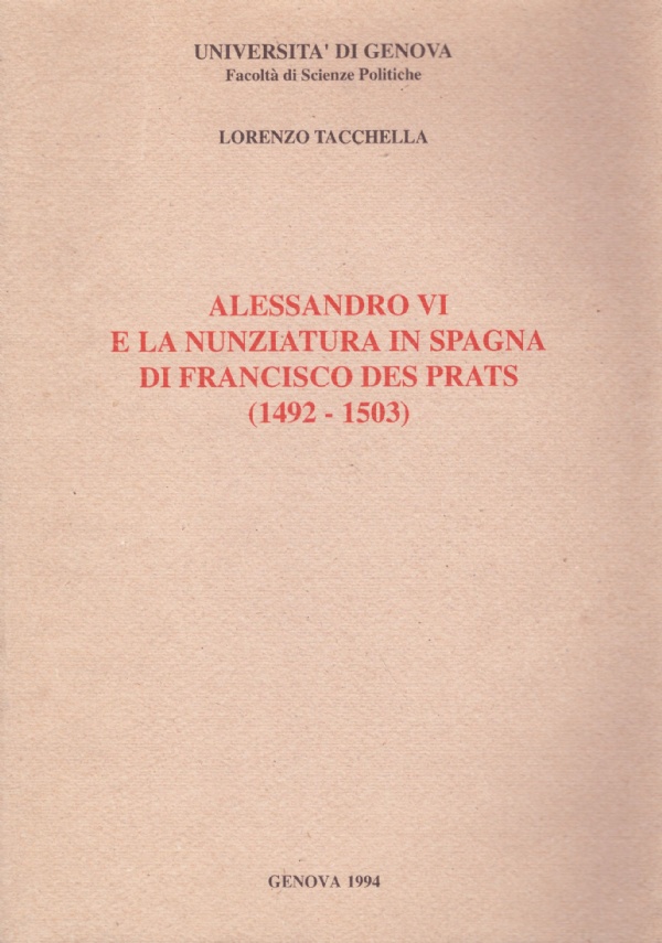 ALESSANDRO VI E LA NUNZIATURA IN SPAGNA DI FRANCISCO DES …