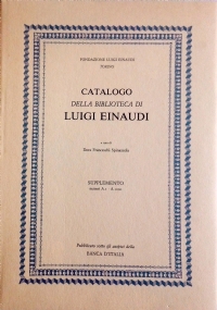 CATALOGO DELLA BIBLIOTECA LUIGI EINAUDI. Opere economiche e politiche dei …