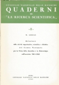 CONSIGLIO NAZIONALE DELLE RICERCHE: QUADERNI DE ’’LA RICERCA SCIENTIFICA’’ n. …