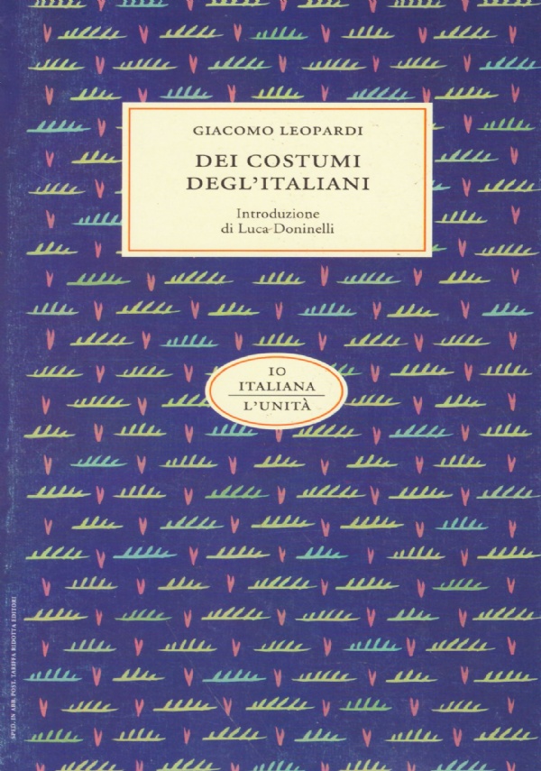 DEI COSTUMI DEGLI ITALIANI