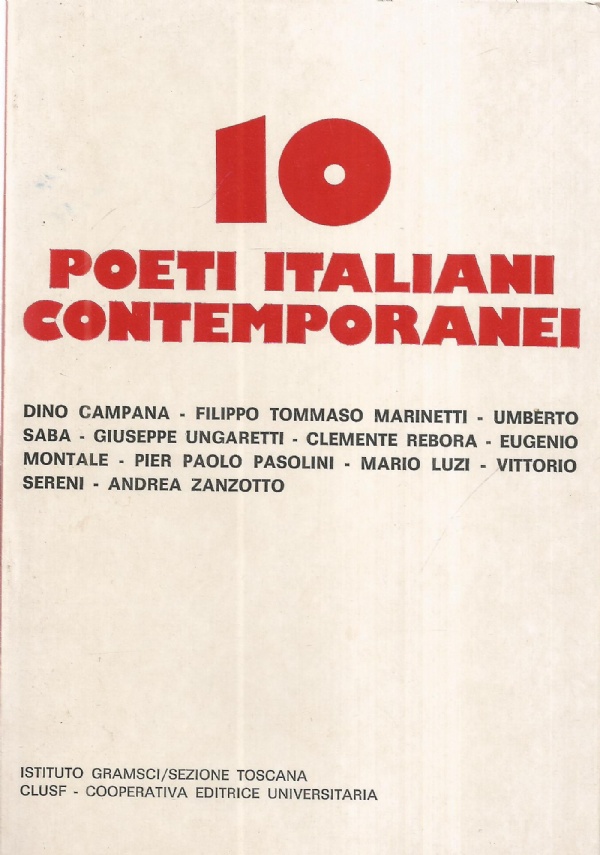 DIECI POETI ITALIANI CONTEMPORANEI