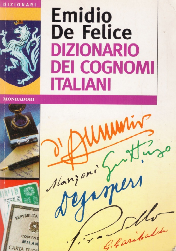 DIZIONARIO DEI COGNOMI ITALIANI