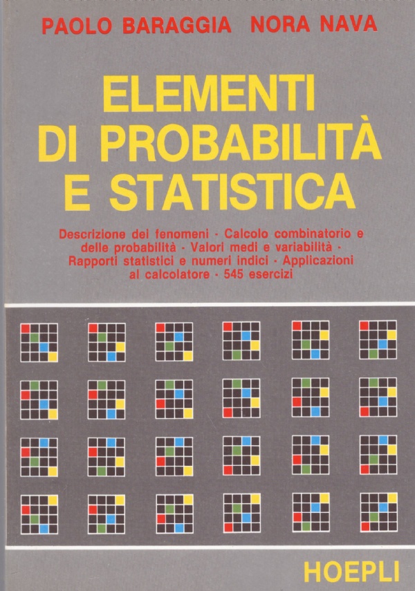 ELEMENTI DI PROBABILITA' E STATISTICA e SCHEDE DI LAVORO (2 …