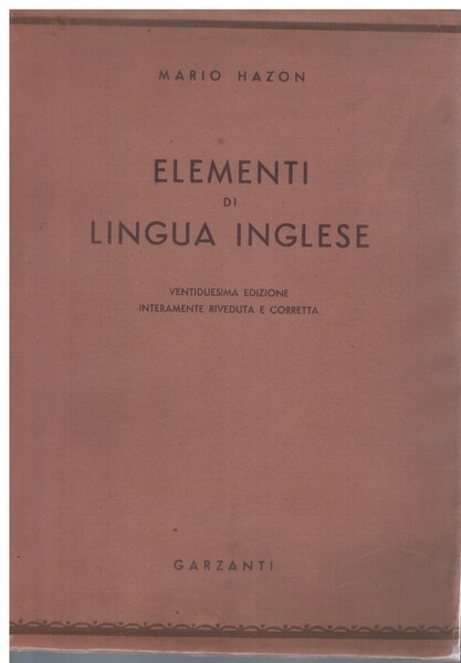 Elementi di lingua inglese