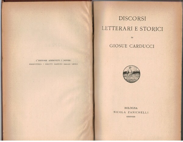 Discorsi letterari e storici di Giosuè Carducci
