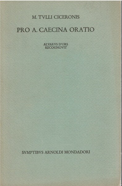 Pro A. Caecina Oratio