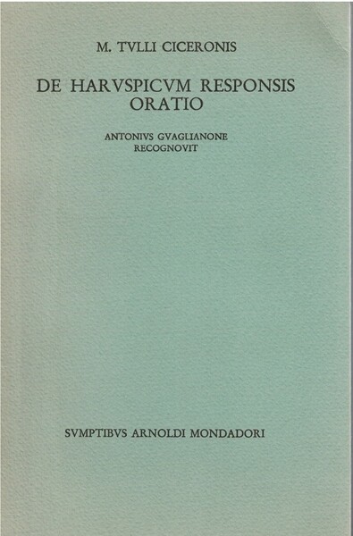 De haruspicum responsis oratio