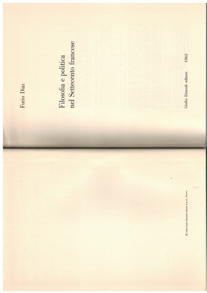 Filosofia e politica nel settecento francese