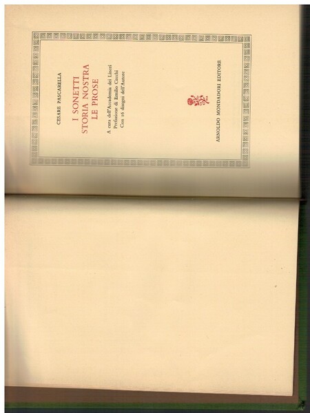 I sonetti storia nostra le prose