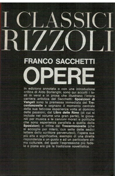 Franco Sacchetti opere