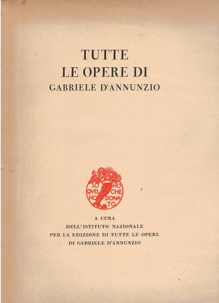 Tutte le opere di Gabriele D'Annunzio