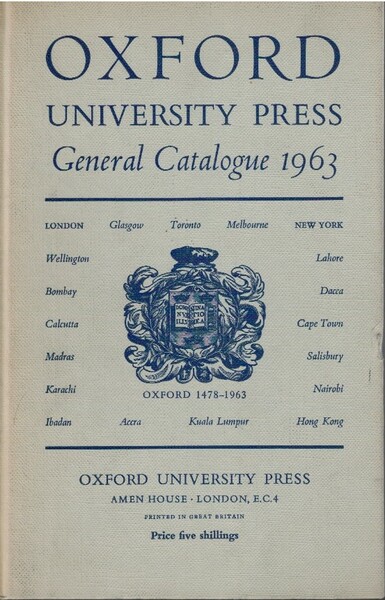 Oxford university press general catalogue