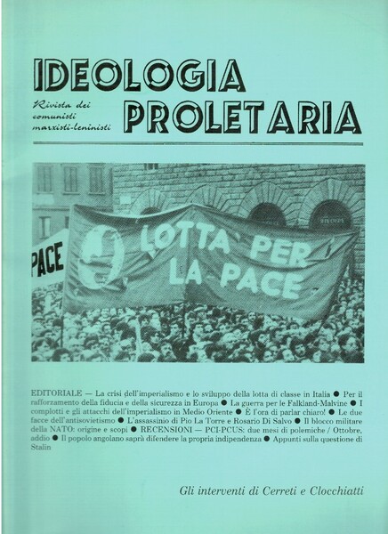 Ideologia proletaria rivista dei comunisti marxisti Leninisti