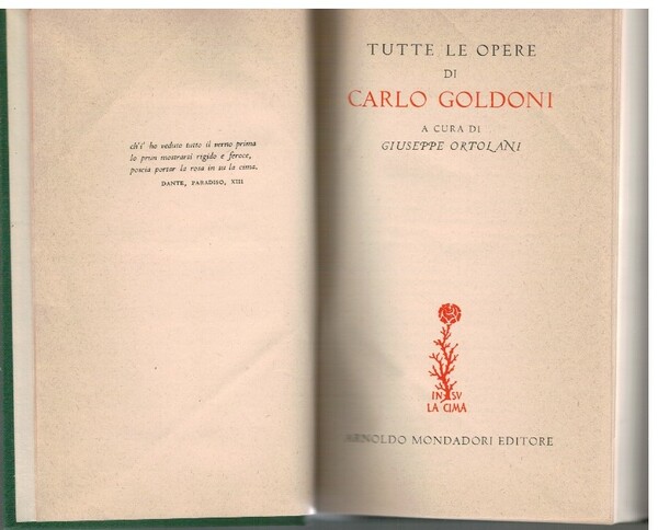 Tutte le opere di Carlo Goldoni