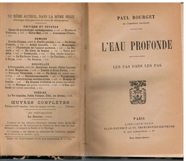 L'eau Profonde