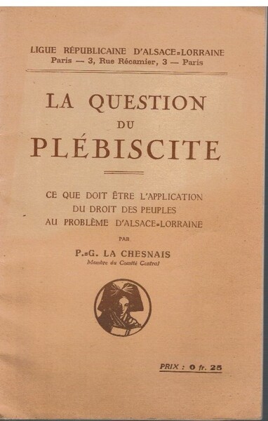 La question du plebiscite