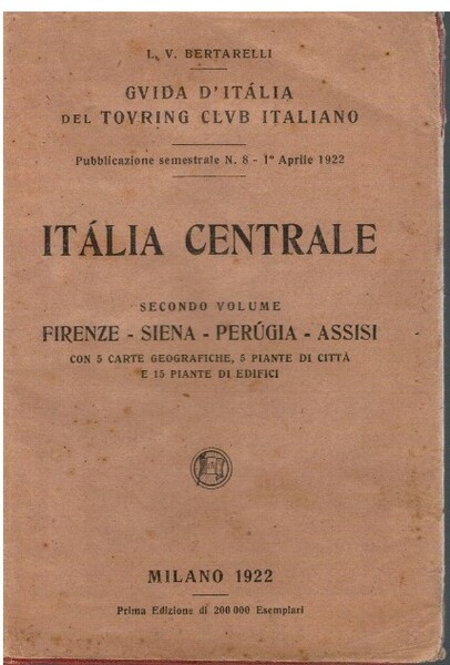 Guida d'Italia del Touring Club Italiano Italia centrale Terzo secondo