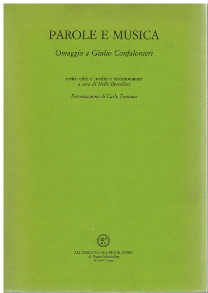 Parole e musica omaggio a Giulio Confalonieri